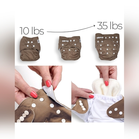 Nora's Nursery Cloth Diapers Baby Toddlers Pacific Neutrals - EUC - Picture 3 of 5